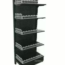 single side 4tiers metal supermarket display rack